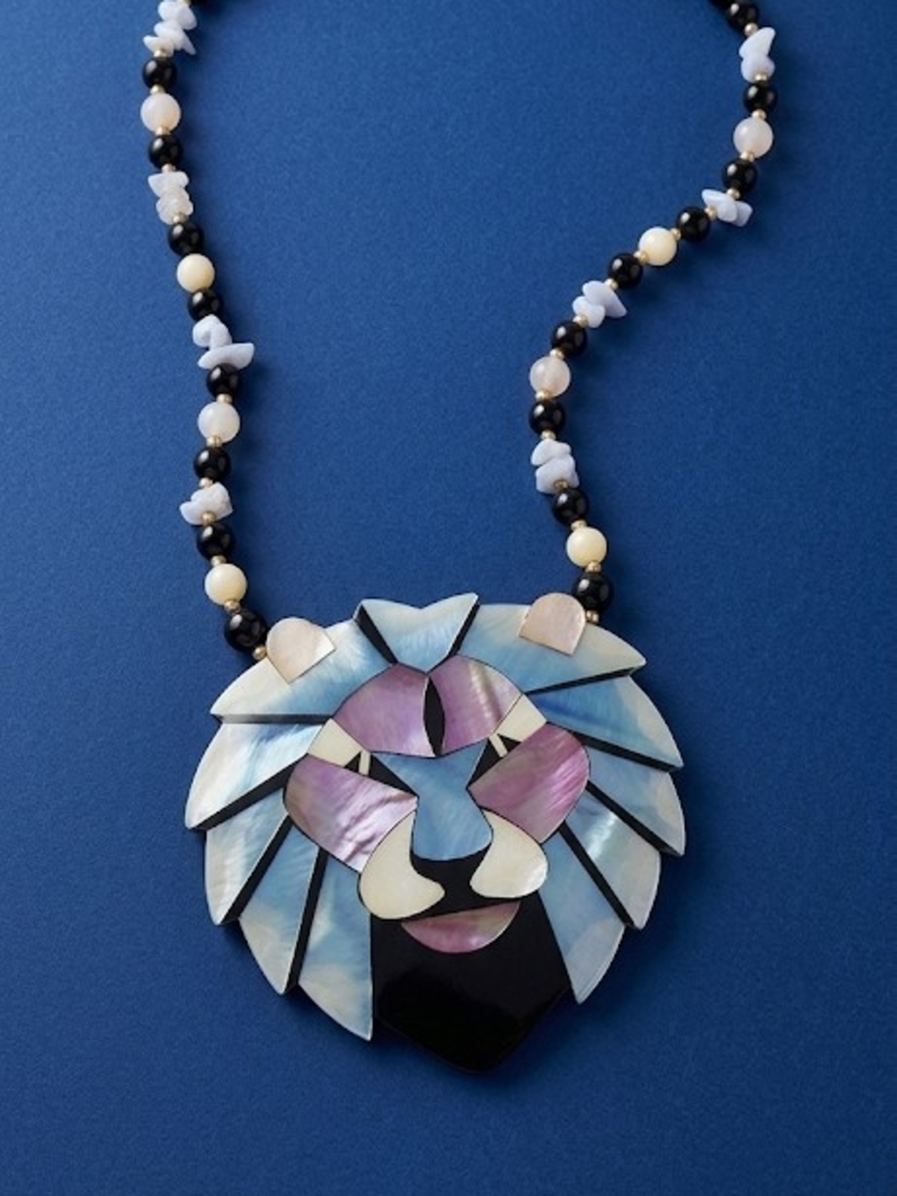 Lee Sands Lion Pendant Necklace